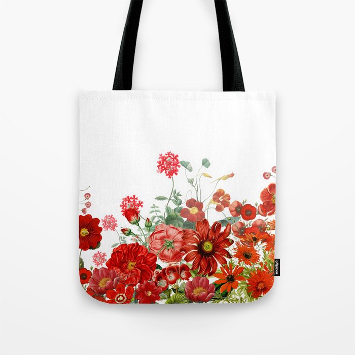 Flower Garden Vintage Tote Bag