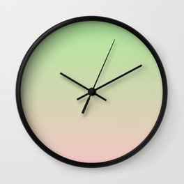 PARADISE MIST green & pink colors ombre pattern  Wall Clock