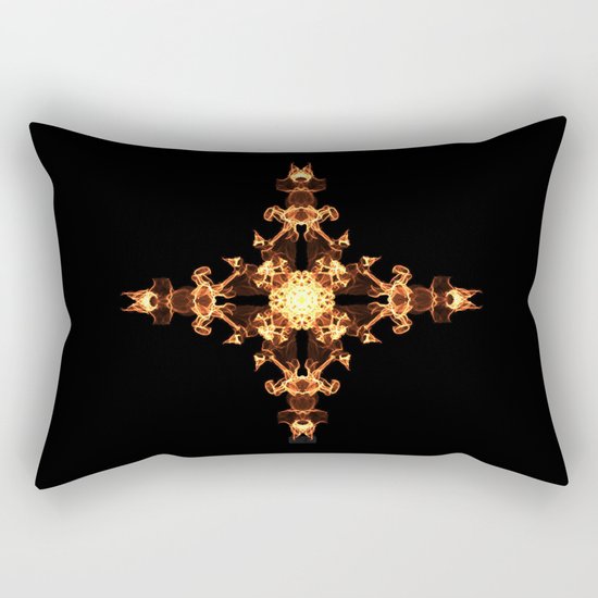 Fire Cross Rectangular Pillow