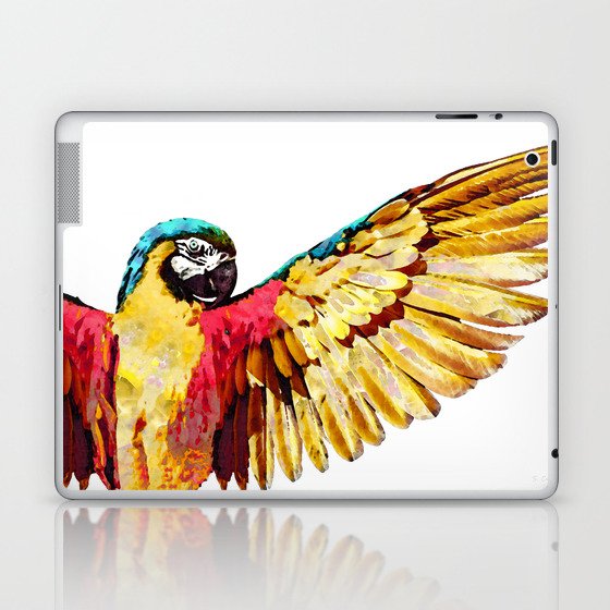 Show Off Colorful Tropical Macaw Parrot Art Laptop & iPad Skin