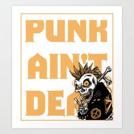 Punkrock Skull Art Print