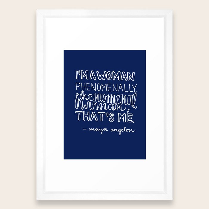 Download Phenomenal Woman. Framed Art Print by oliviamcook | Society6
