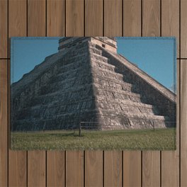 Mexico Photography - Ancient Building Under The Blue Sky Outdoor Rug