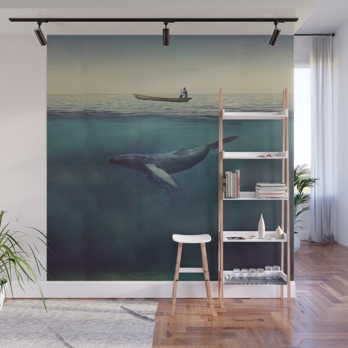 Old Sea and the Man Wall Mural