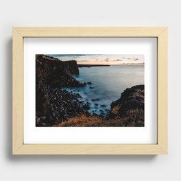 Iceland sunset / long exposure / sea view / Fine Art Travel Photography  Recessed Framed Print