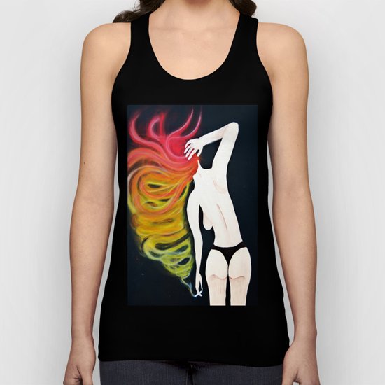 Wake N' Bake, Smoking Lady Series Unisex Tank Top