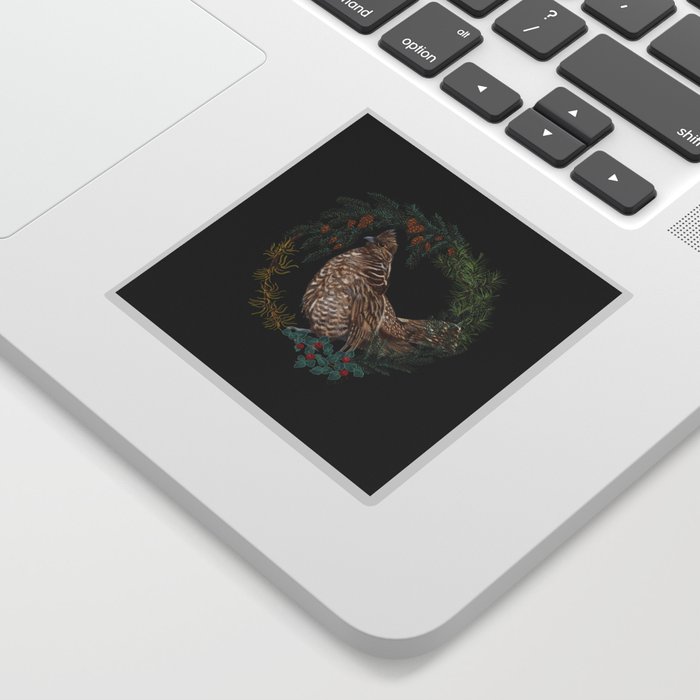 Forest Grouse "Season's Greetings" Sticker