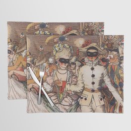Masked Ball Lithograph (1918) Placemat