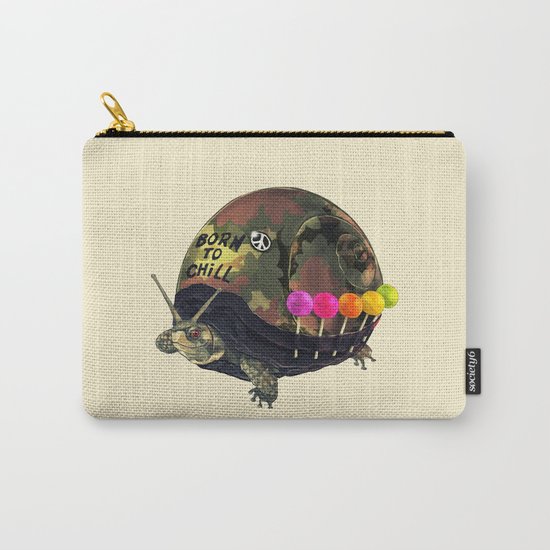 "Born to Chill" Full Metal Snail Turtle Carry-All Pouch