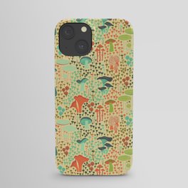 Mid century Mushrooms - Yellow Orange Teal Green iPhone Case