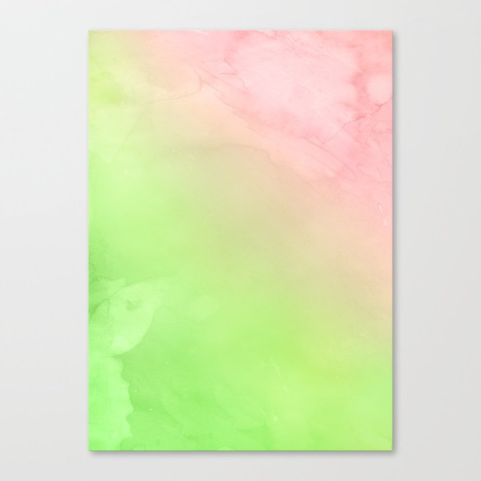Greenery and Rose Quartz Canvas Print
