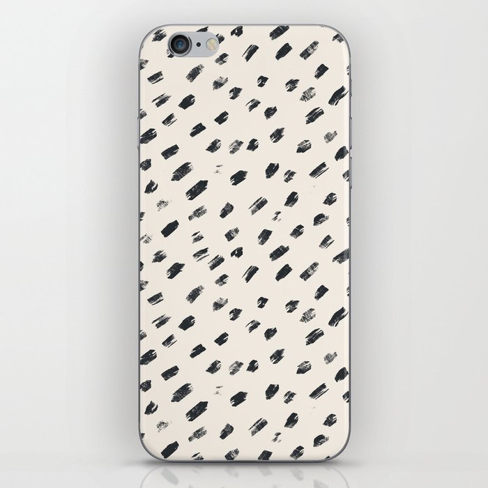 Dark Gray Brushstrokes  iPhone Skin