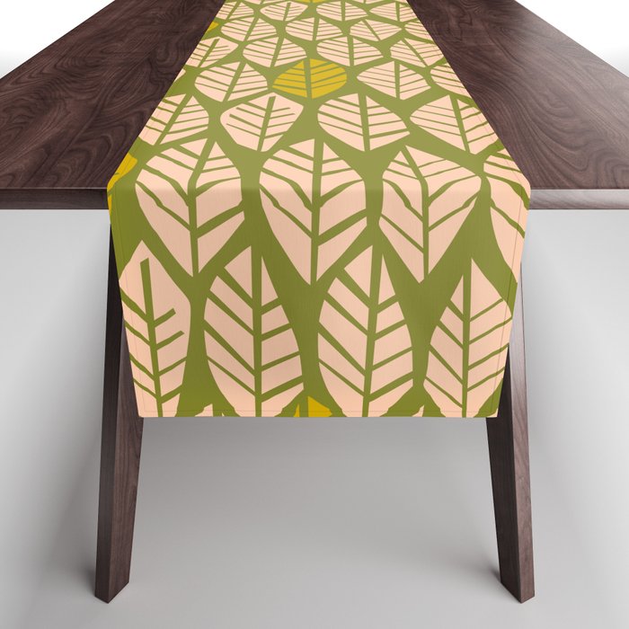Cozy collection: mix and match Nordic leaves blush green Table Runner