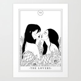 The lovers - Tarot Art Print