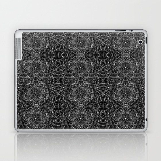 Liquid Light Series 23 ~ Grey Abstract Fractal Pattern Laptop & iPad Skin