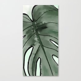 Sasha - Minimal, Modern - Abstract Leaf Painting  Canvas Print