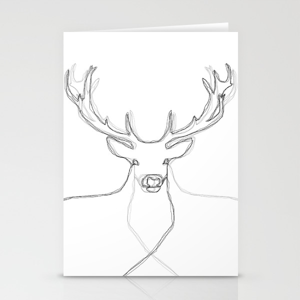 Deer Lines Stationery Cards by mephistodes