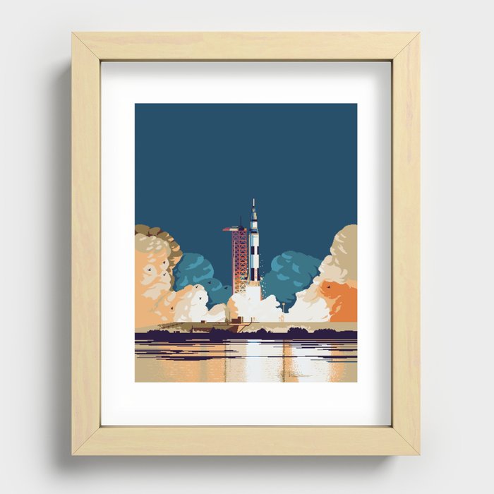 Apollo 11 Launch Recessed Framed Print