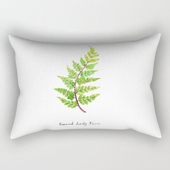 Eared Lady Fern Rectangular Pillow