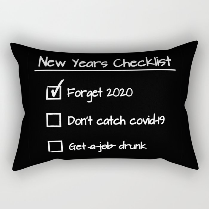 New years checklist Rectangular Pillow