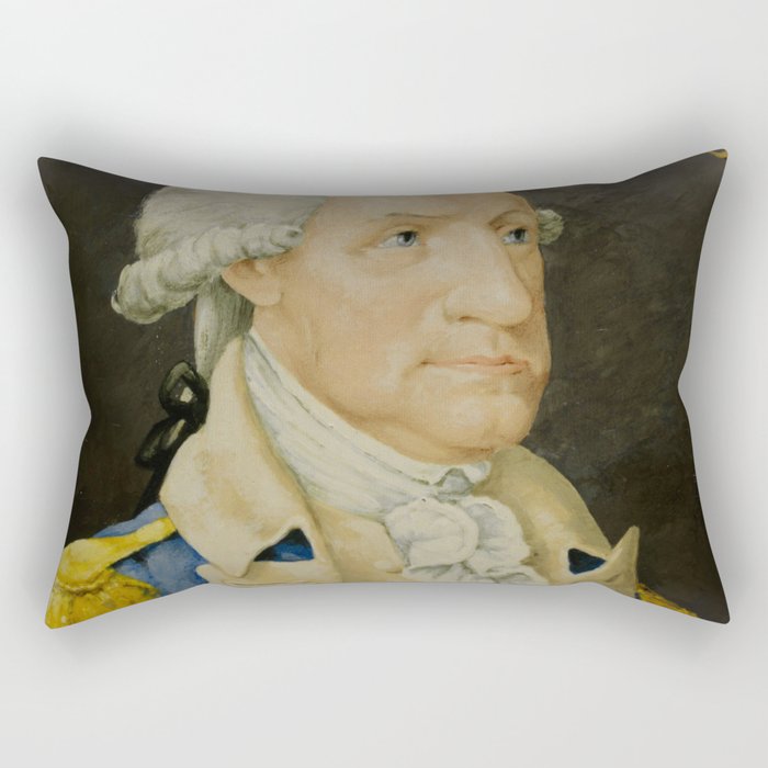 Vintage George Washington Portrait Painting (1800) Rectangular Pillow