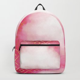 Geometric Clouds In Pink Backpack