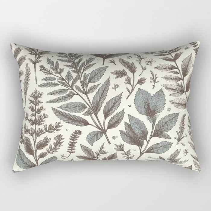Herbarium - vintage botanical art 3 Rectangular Pillow