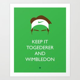 Roger Federer: Keep Calm Art Print