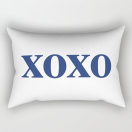 Navy XOXO Rectangular Pillow
