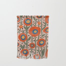 Flower Market Amsterdam, Abstract Modern Floral Print Wall Hanging
