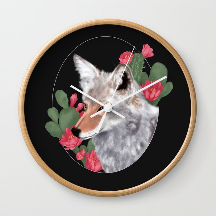CCPS Coyote and Cacti Wall Clock