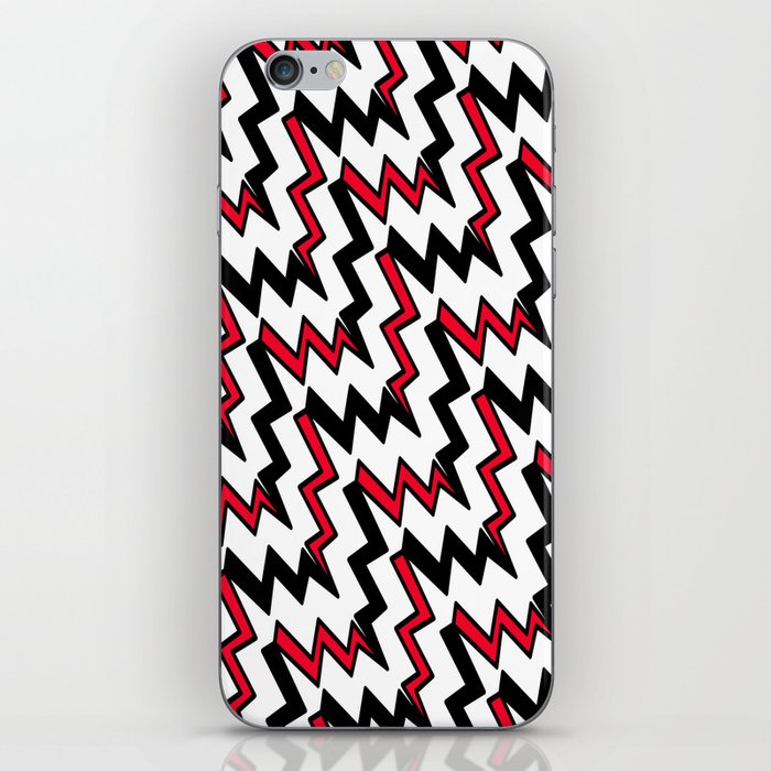 Abstract geometric pattern - red. iPhone Skin