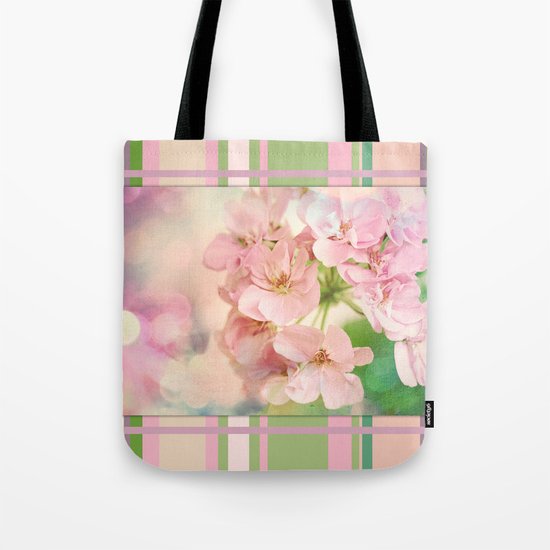 Candy Pink, Lime Green, Vanilla Cream Tote Bag