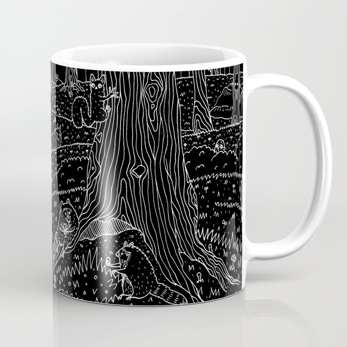 Nocturnal Animals of the Forest Coffee Mug