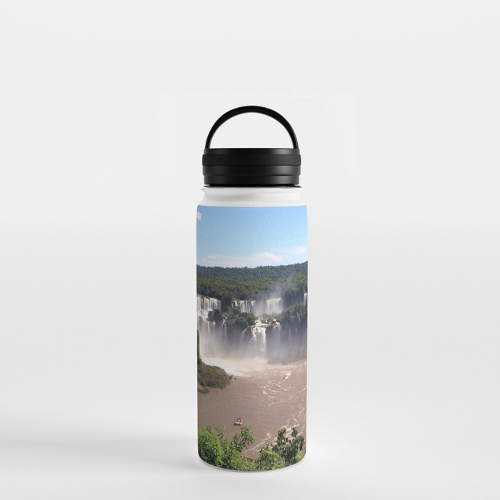 Argentina Photography - Iguazu Falls In The Dense Jungle Water Bottle