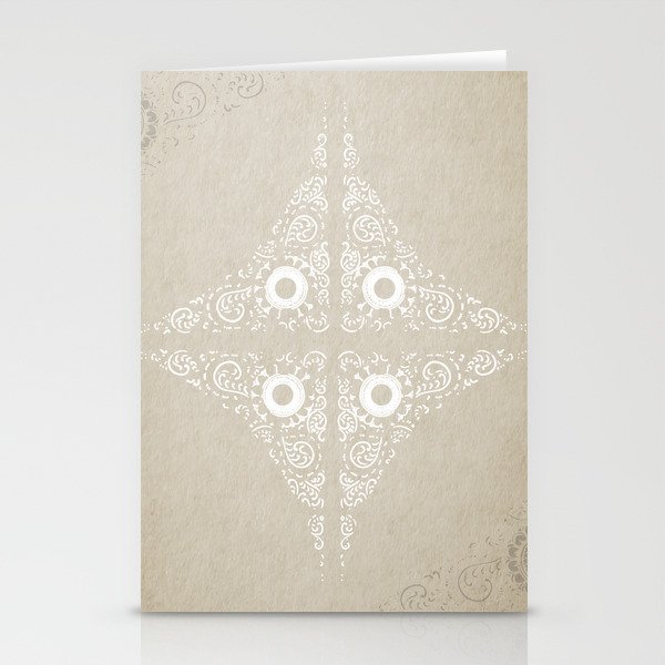 Pata Pattern in White Stationery Cards