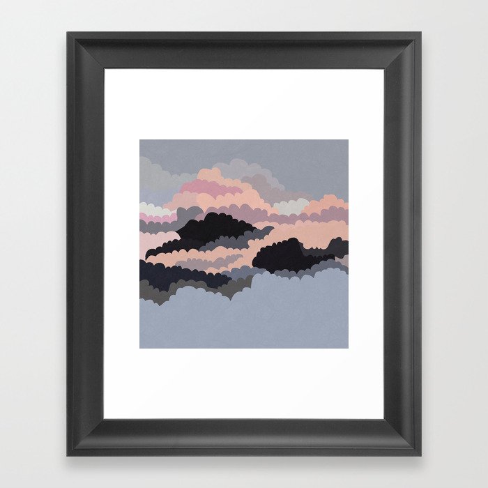 Magic Sunset Clouds Framed Art Print