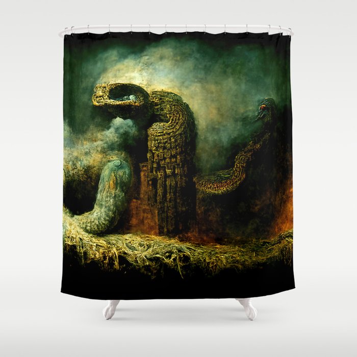 Quetzalcoatl, The Serpent God Shower Curtain