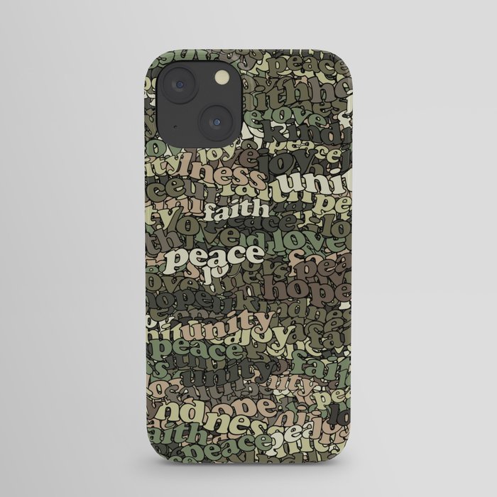 Peace & Love Camo iPhone Case
