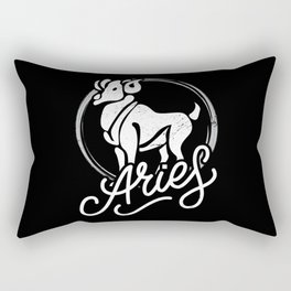 Aries Zodiac Sign Ram Logo Horoscope Rectangular Pillow
