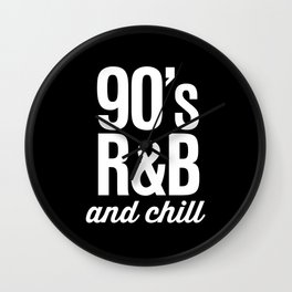 90's R&B and Chill Vintage Retro Typography Wall Clock | R B, Popart, Graphicdesign, Black and White, Typography, Slowjam, Janet, Rnb, Throwback, Tlc 