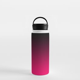 Modern Black and Bright Pink Ombre Water Bottle