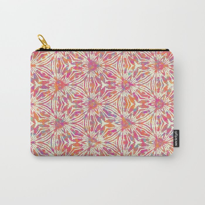 Watercolor pattern in bright summer colors in Tie-Dye style Carry-All Pouch