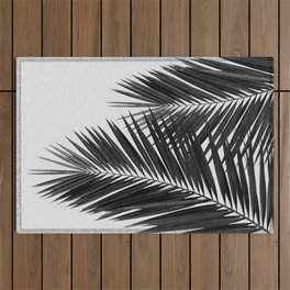 Palm Leaf Black & White II Outdoor Rug