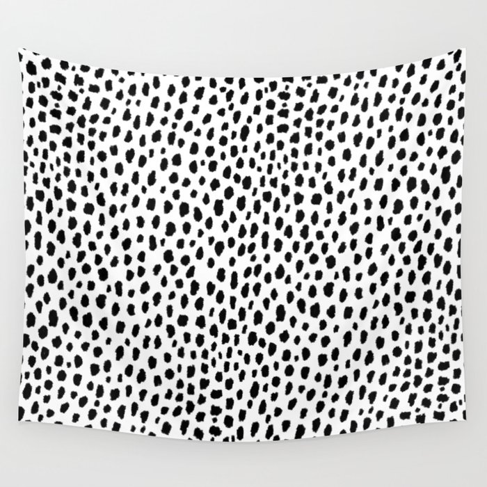 Dalmatian Spots (black/white) Wall Tapestry