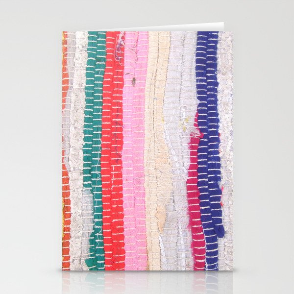 Ethnic stitch textile in multiple colours. Stationery Cards