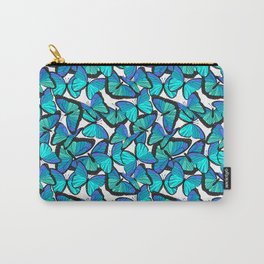 Blue Butterflies Pattern Carry-All Pouch