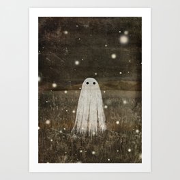 Fireflies Art Print | Painting, Digital, Flireflies, Spooky, Creepy, Haunt, Haunted, Vitange, Light, Ghost 