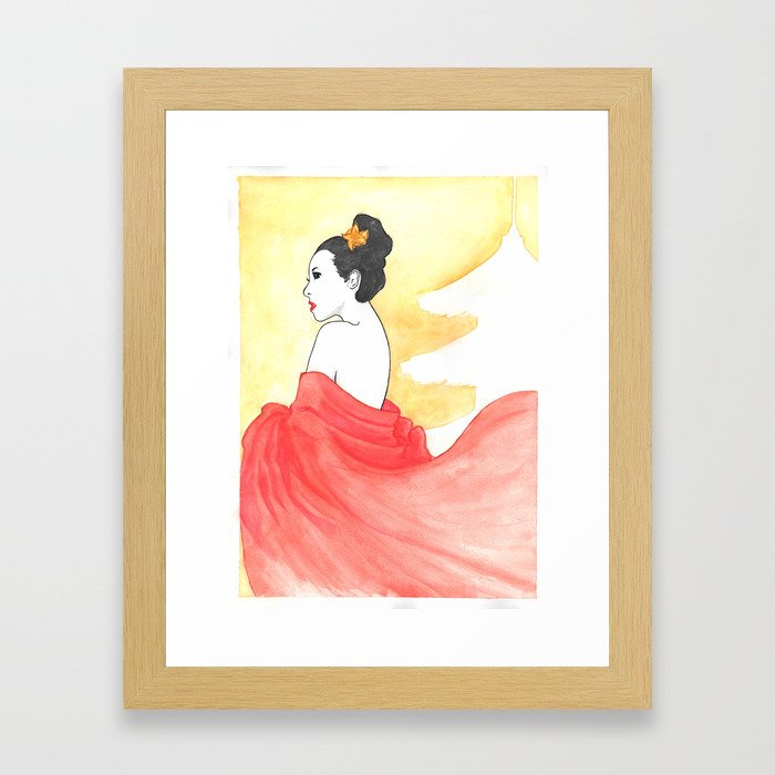 Geisha Framed Art Print