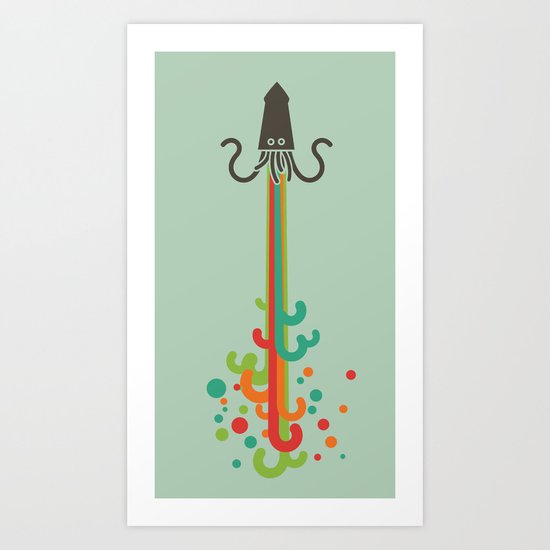 Kraken time Art Print